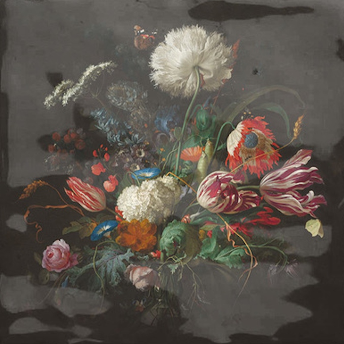 Kunsttegeltje Vaas met Bloemen - de Heem