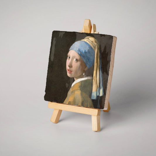 Kunsttegeltje Meisje met de parel