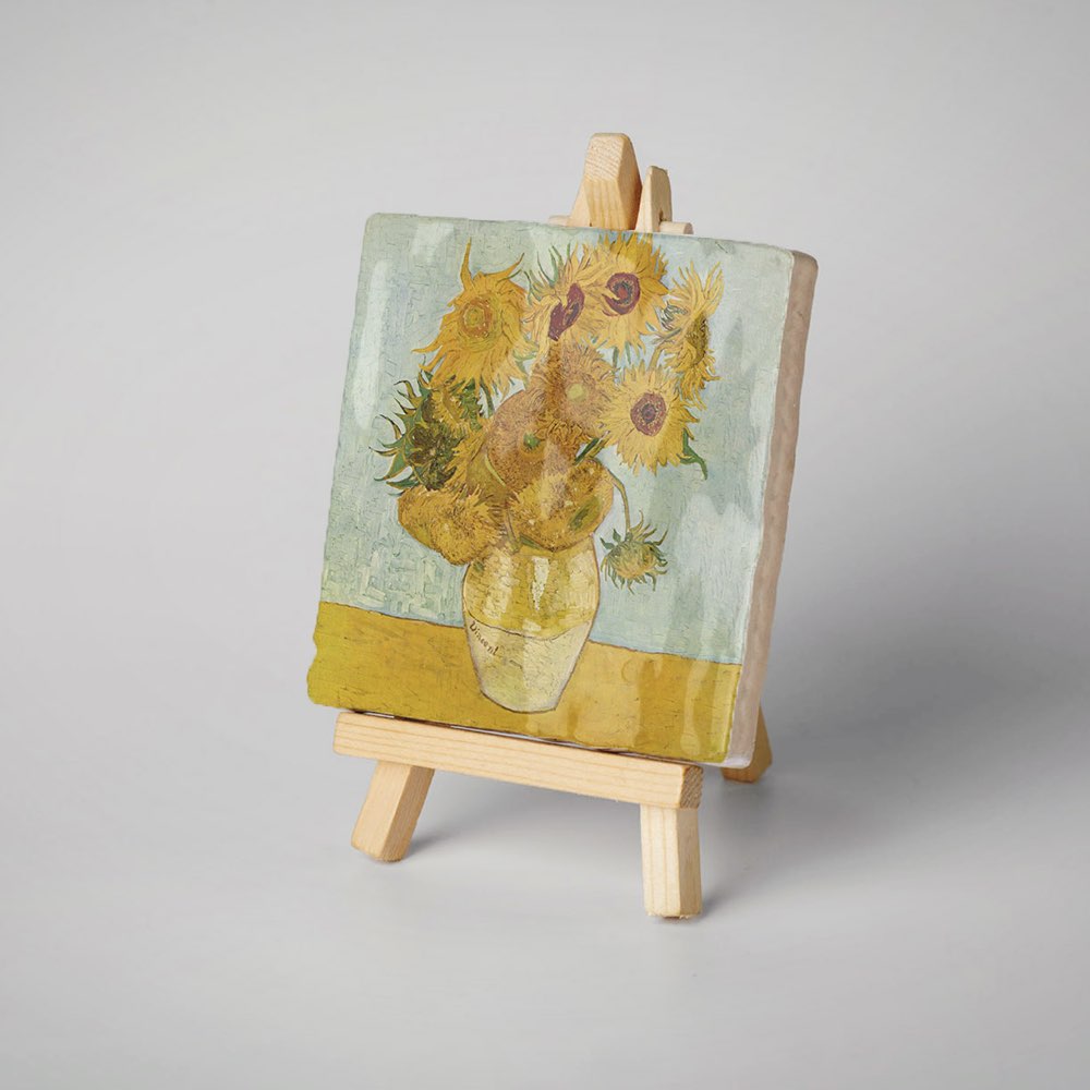 Kunsttegeltje Zonnebloemen