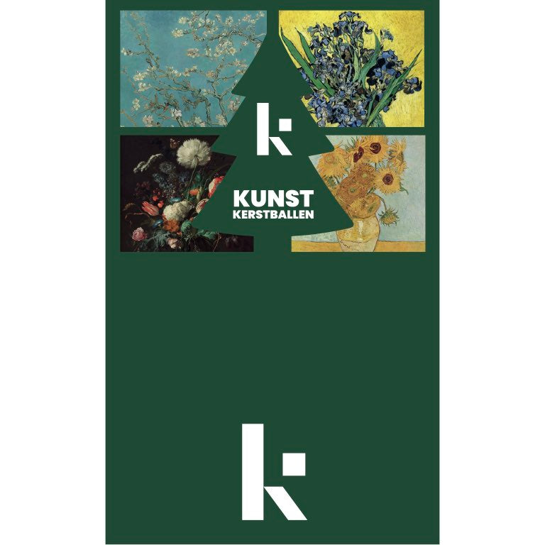 Kunsttegeltjes Kerstballen – 4 stuks - Bloemen