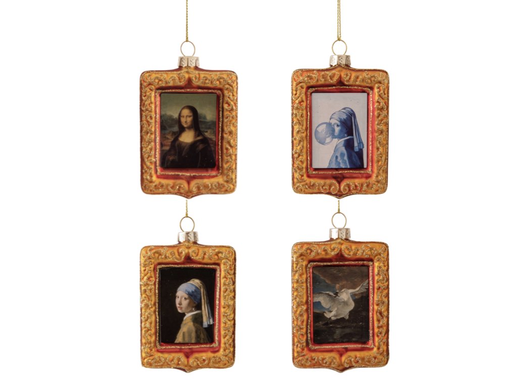 Kunsttegeltjes Kerstballen – 4 stuks - Iconen
