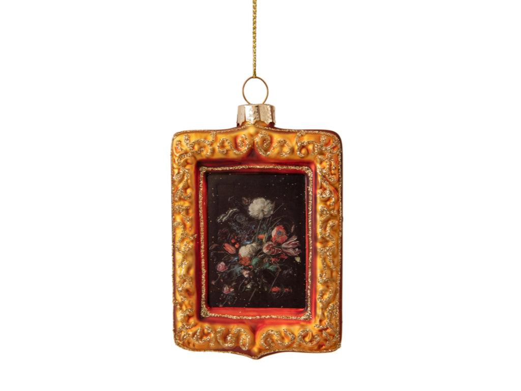 Kunsttegeltjes Kerstballen – 4 stuks - Bloemen