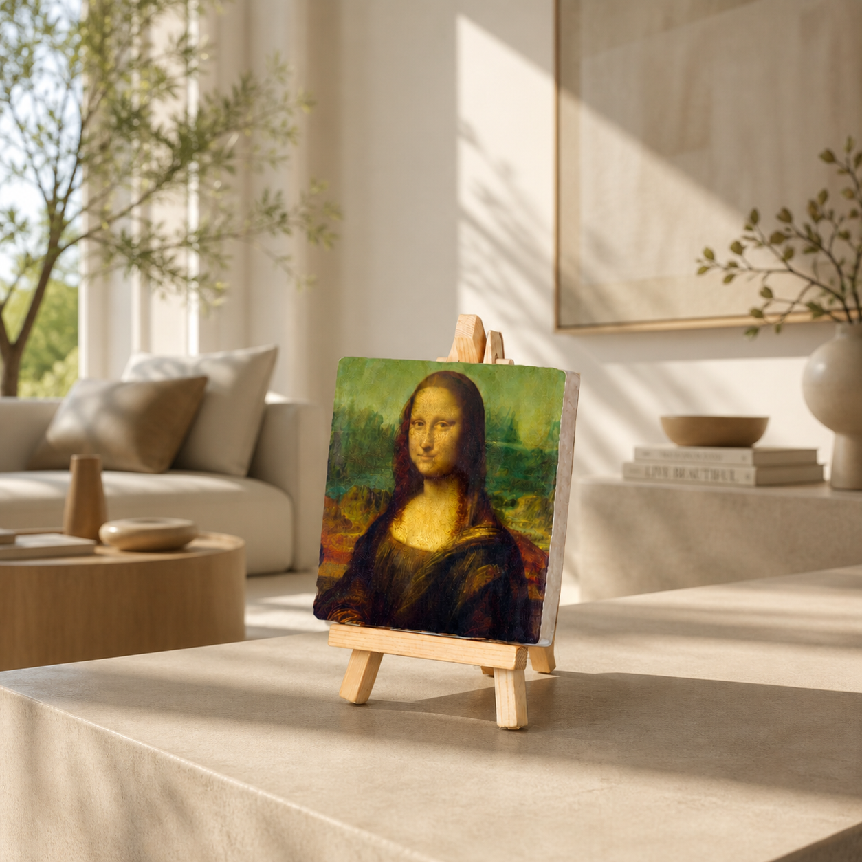 Kunsttegeltje Mona Lisa