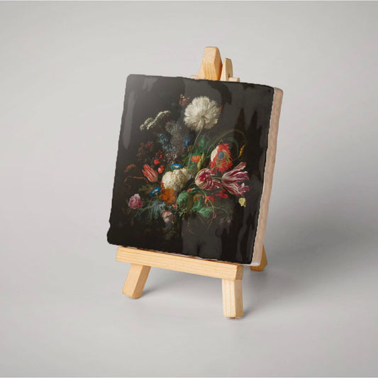 Kunsttegeltje Vaas met Bloemen - de Heem