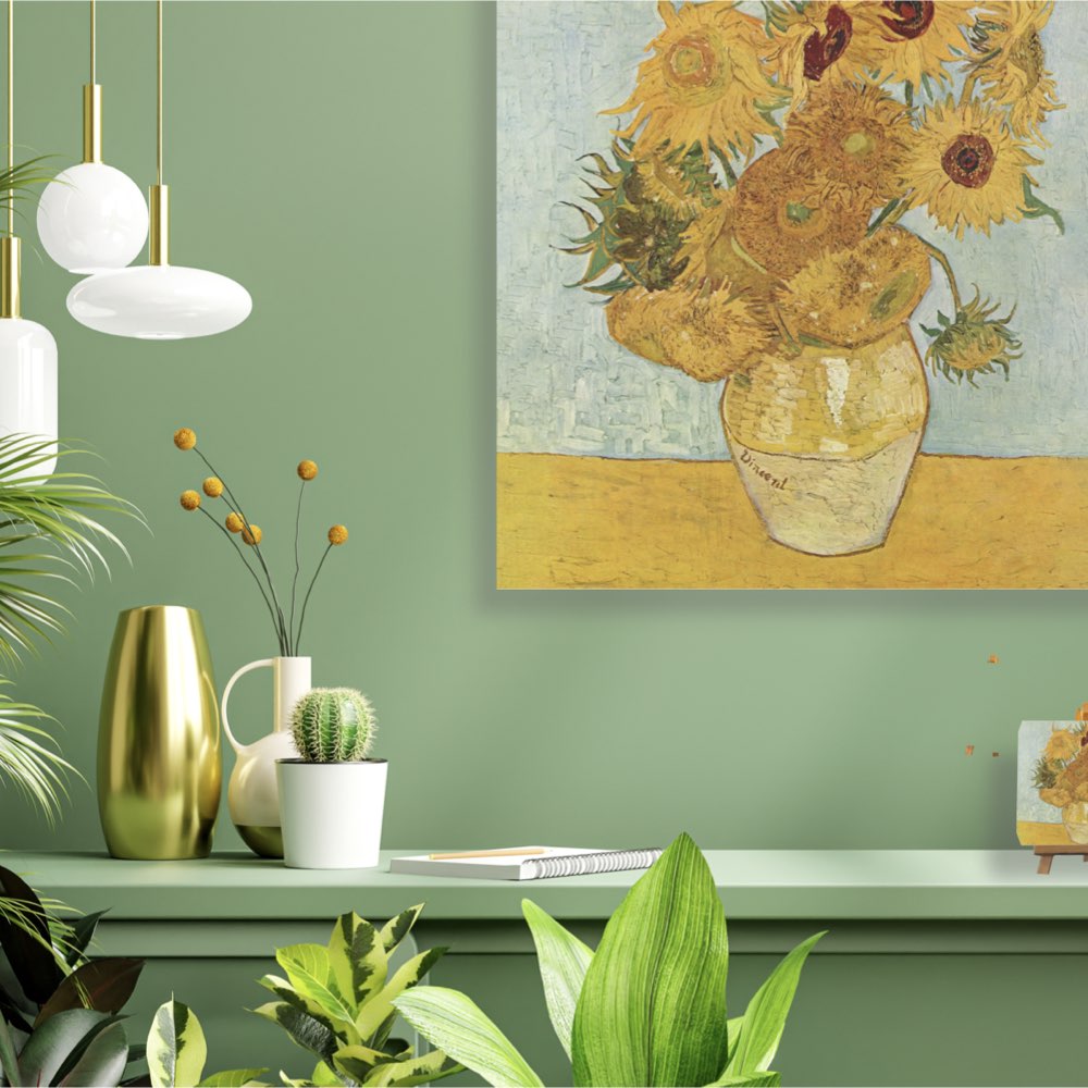 Kunsttegeltje Zonnebloemen